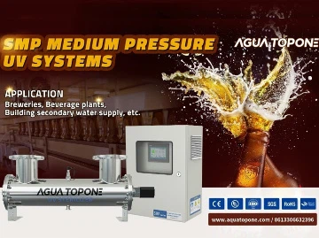 AGUA TOPONE giới thiệu hệ thống khử trùng bằng tia cực tím áp suất trung bình...